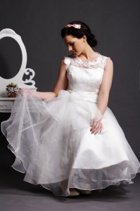 Lola - Organza Sash Belt Melted into Ball Gown Skirt for Fairytale Look