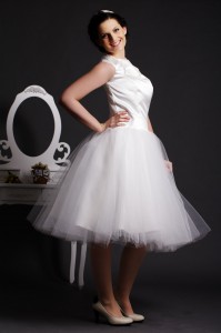 Musica - Layered & Pleated Tulle Ball Gown Skirt in Tea Length