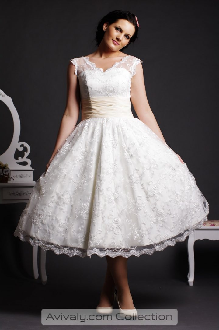 Willow - Lace Overall Short Wedding Dress