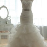 Strapless with Sweetheart Organza Wedding Dress