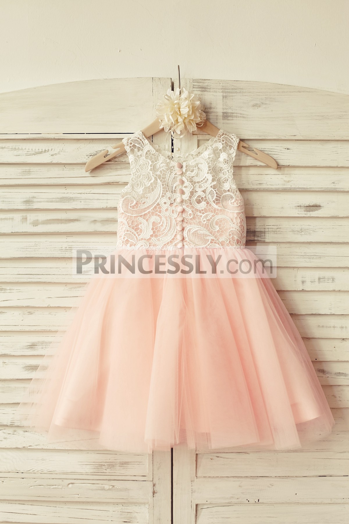 Lace Tulle Wedding Baby Girl Dress in A-line