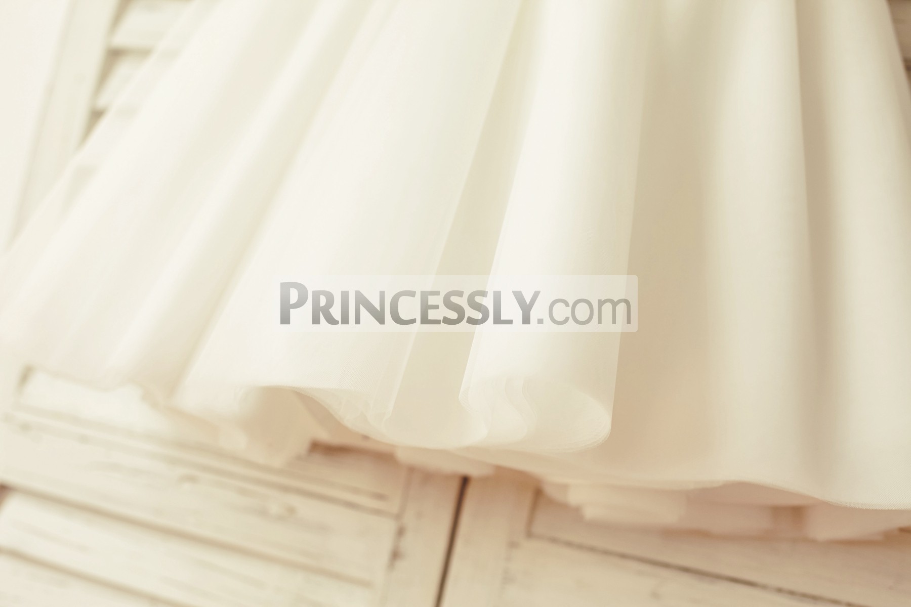 Ivory tulle layered skirt