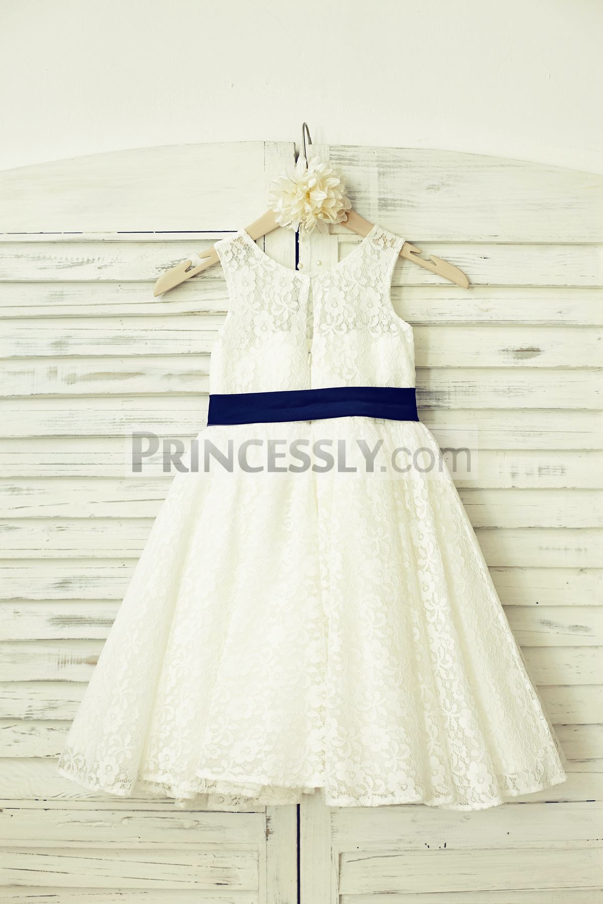 Ivory lace wedding baby girl dress