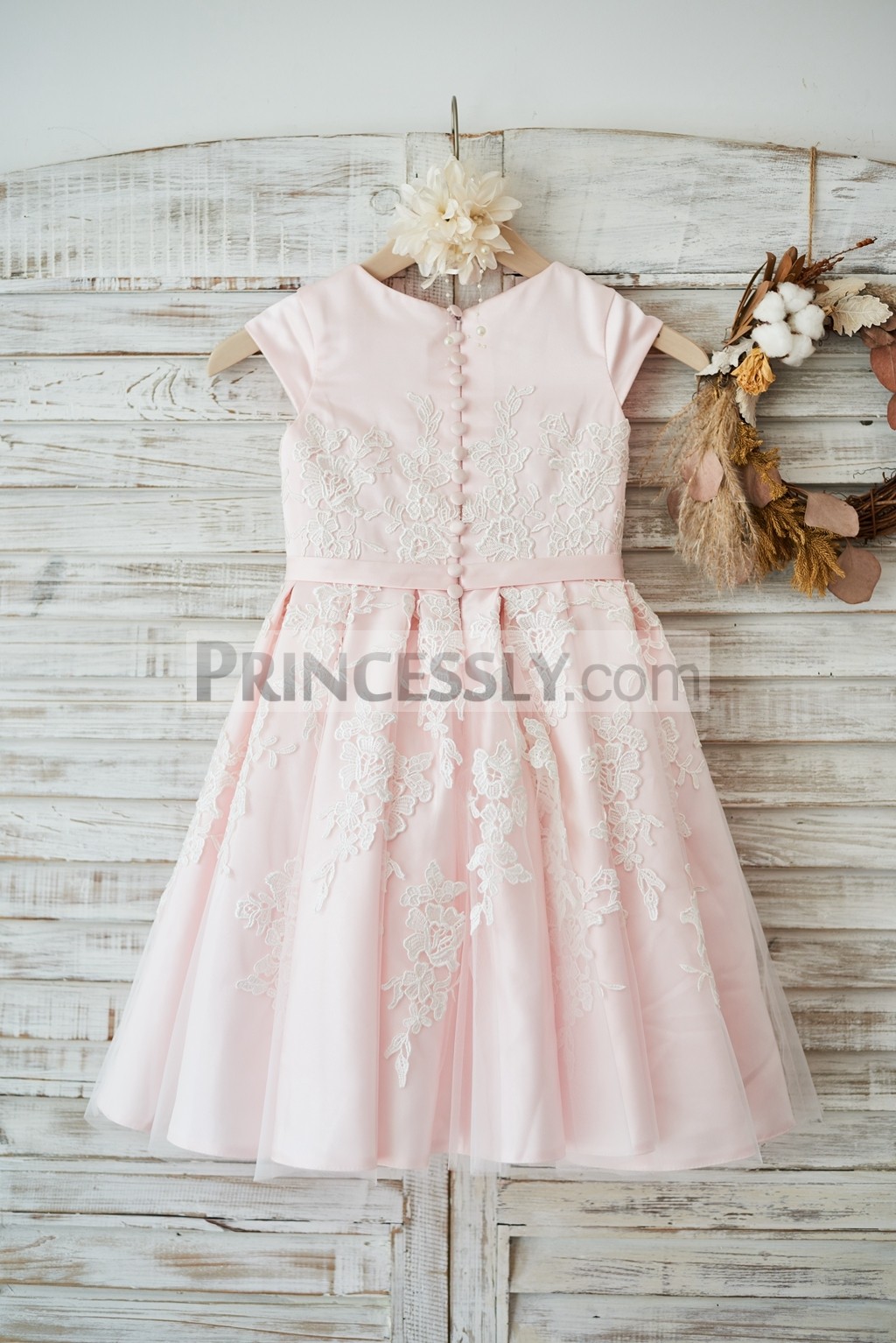 Pink wedding baby girl dress