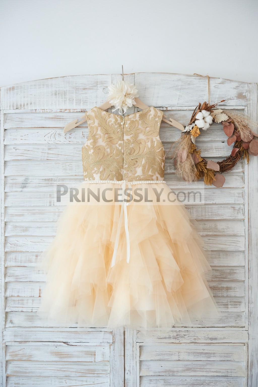 Lace tulle wedding baby girl dress