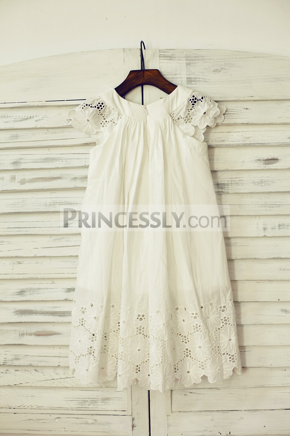Simple style ivory wedding baby girl dress